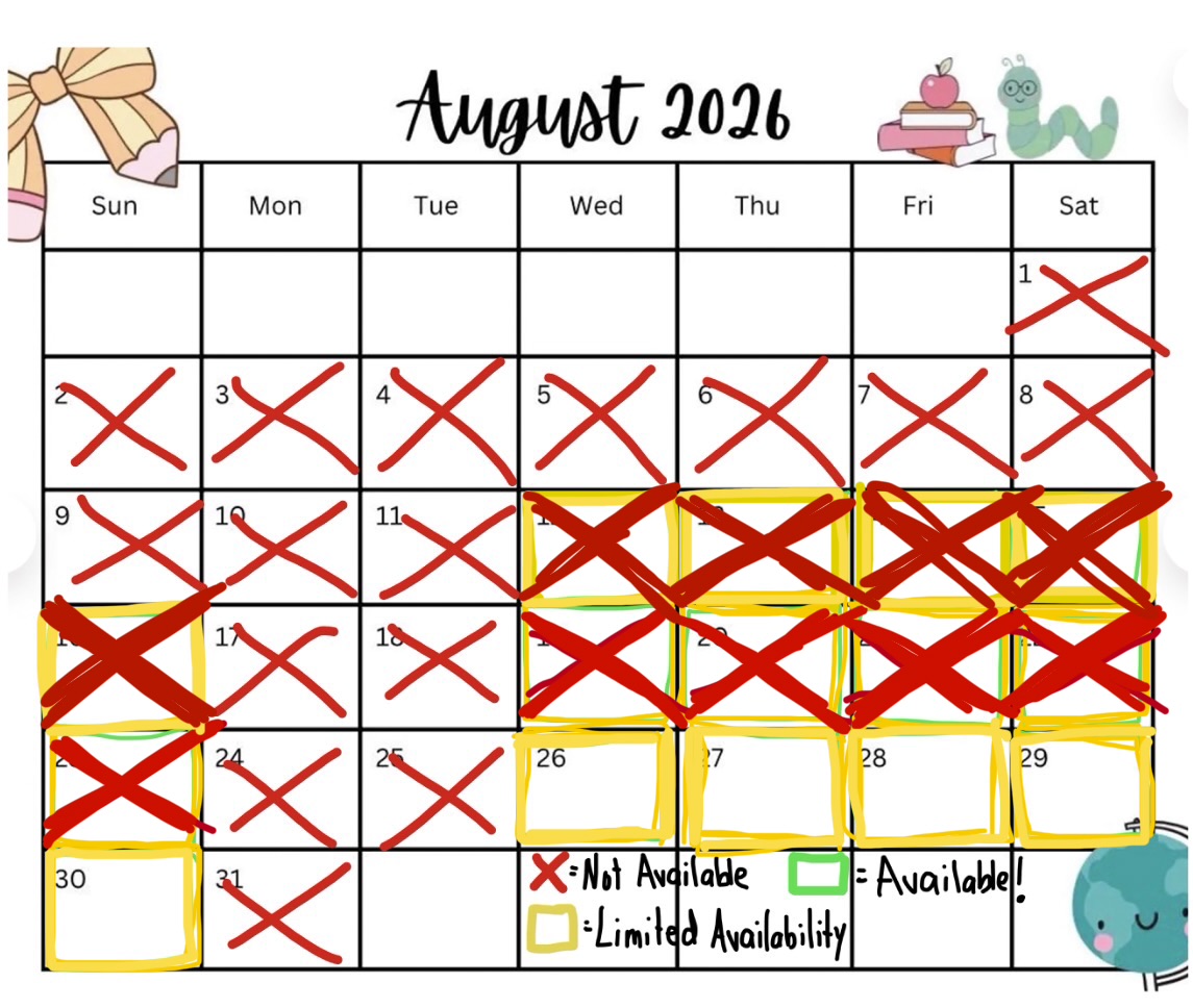 August Availability