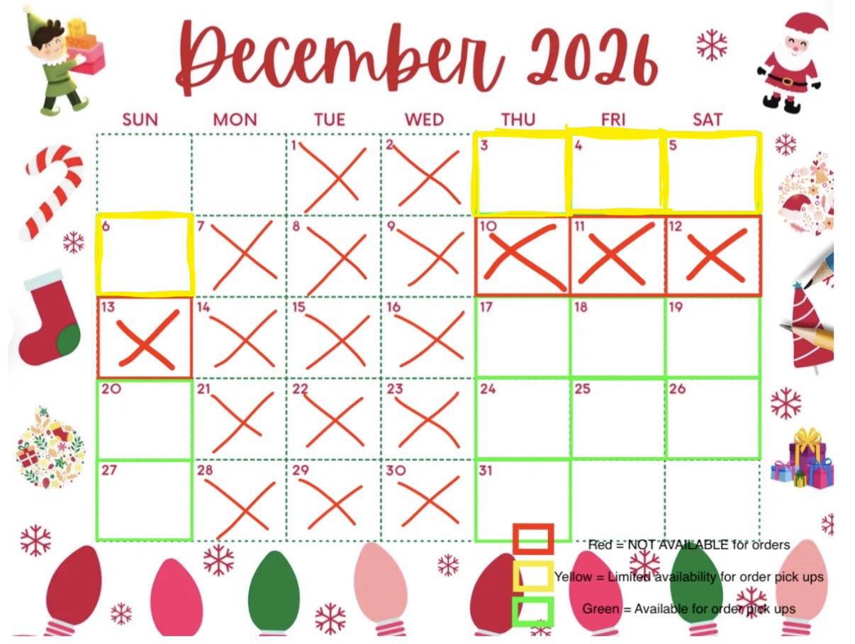 December 2026 Availability 